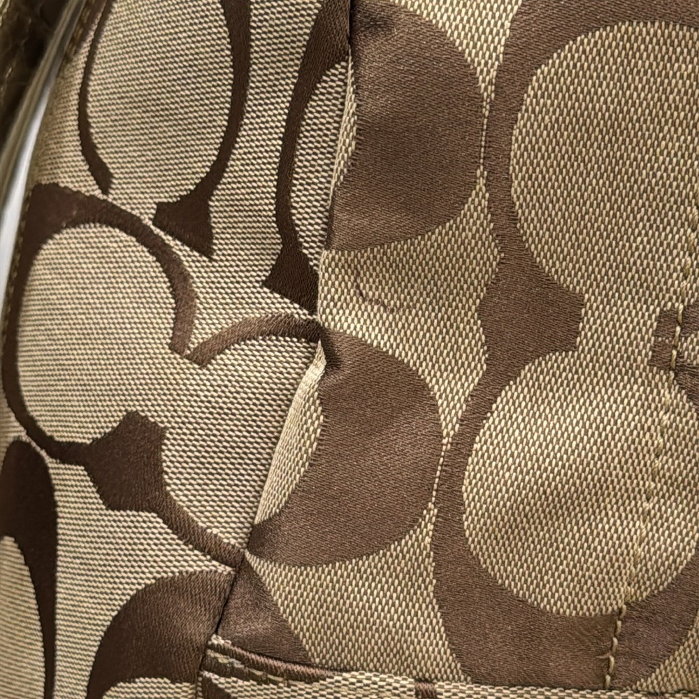 Coach Bag Vintage Signature Logo Brown and Tan Monogram Backpack - Picture 9 of 16